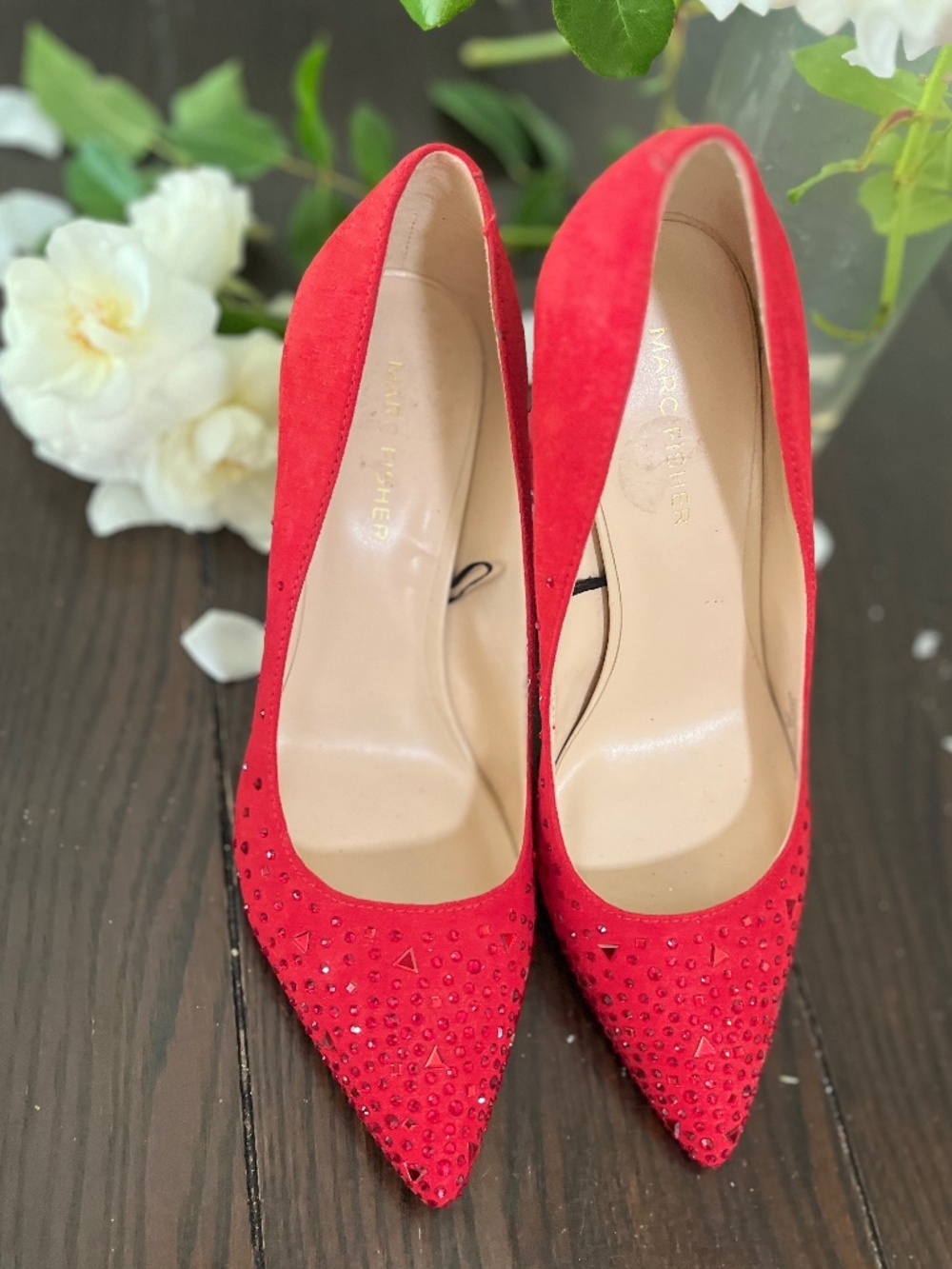 Marc Fischer Red Sparkle Heel size 8